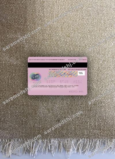 USA Popular, Inc. Bank mastercard back